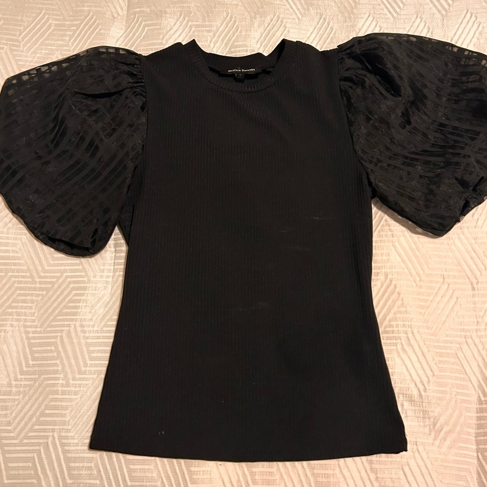 Jealous Tomato Black Puff Sleeve Blouse